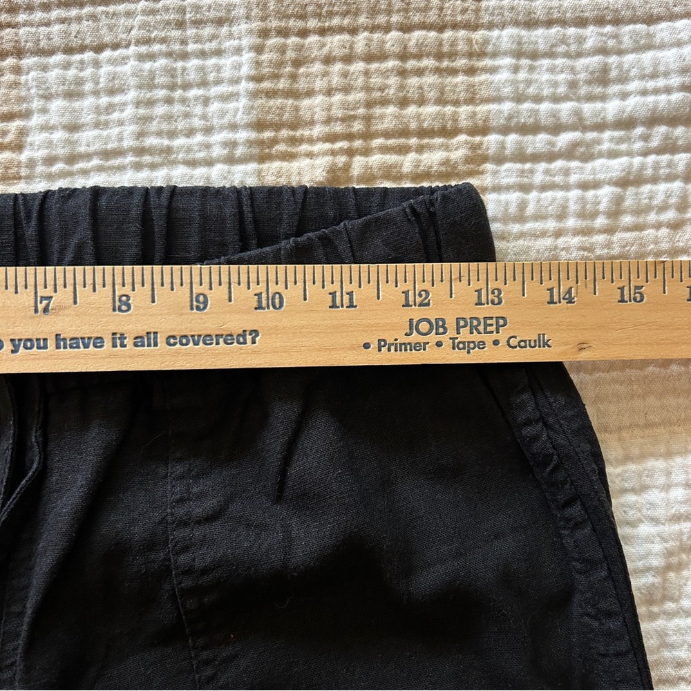 Love Tree Black Linen‎ Drawstring Jogger Pants, Size Small - Picture 3 of 9
